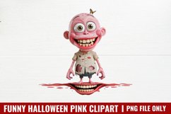 Funny Halloween Pink Clipart PNG Product Image 1