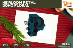 Heirloom Petal Boho Floral Monogram Product Image 1