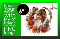Dynamic Dog Design Sublimation Circle Keychain Product Image 1