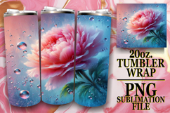 Joyful Moments 20oz tumbler wrap, 3D Flower Product Image 1