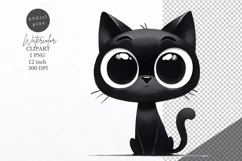 Halloween clipart, Black cat clipart, Autumn clipart Product Image 1