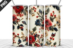 3D Flowers Tumbler Wrap | Sublimation Design | Tumble PNG Product Image 5