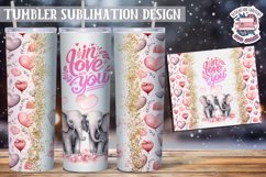 Sublimation Tumbler WRAP Love Design St Valentine&#039;s Day Product Image 1