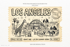 Old Zoo Tickets PNG illustrations Product Image 2