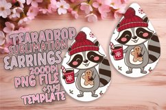 Creative Teardrop Earrings Artwork PNG , Christmas Product Image 1