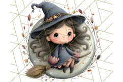 Spooky Little Witches Halloween Clipart PNG Product Image 2