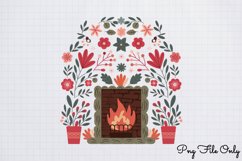Scandinavian Folk Art Winter Clipart PNG Product Image 1