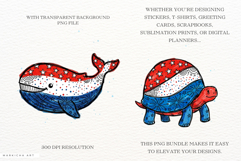 4th of July Undersea Life Clipart Product Image 2