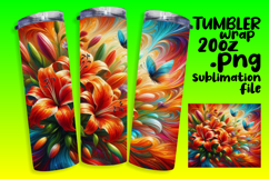 Sublimation Excellence for 20oz Tumbler , Flowers Product Image 1