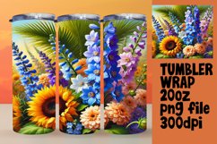 Sublimation Tumbler Template 20oz , Flower Product Image 1