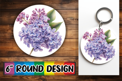 Vibrant Round Design Coaster Template , Beauty Flower Product Image 1