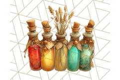 Woodland Potion Clipart Forest Apothecary Elements PNG Product Image 2