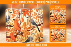 Sparrow Tumbler Wrap Designs, Sublimation Wrap Product Image 1