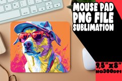 Vibrant Dog Portraits MousepaColorful Funny Pooch Mat Product Image 1