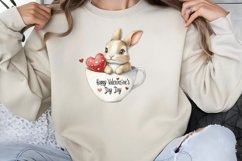 Valentines Day Bunny Cups Clipart PNG Product Image 1