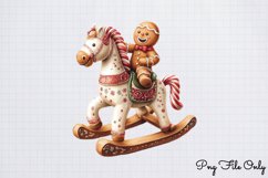 Watercolor Christmas Gingerbread Man Clipart PNG Product Image 1