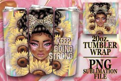 Radiant spirits 20oz tumbler wrap, Afro Woman Product Image 1