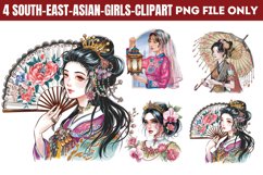 South East Asian Girls Clipart PNG Product Image 1
