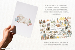 Cute Religious Easter Clipart Product Image 4