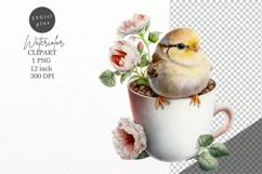 Chick clipart, Farm animals clipart, Watercolor clipart Product Image 1