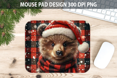 Christmas Beer Mouse Pad Sublimation - Animal PNG Design Product Image 1