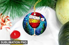 Christmas Santa Wineglass Ornament | Christmas Ornament PNG Product Image 1