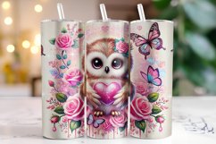 Owl Valentine Day Tumbler Wrap Product Image 1