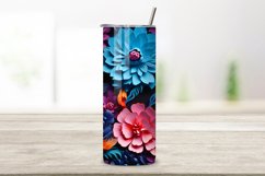 3D Floral Tumbler Wrap, Seamless Wrap PNG Product Image 2