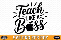 Teach like a Boss SVG | Quotes | SVG Cut files Product Image 1