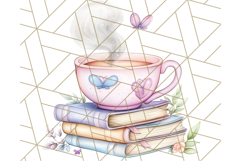 Bookish Fairy PNG Clipart, Whimsical Reading Elements Png Product Image 2