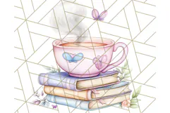 Bookish Fairy PNG Clipart, Whimsical Reading Elements Png Product Image 2