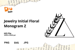 Jewelry Initial Floral Monogram Product Image 1