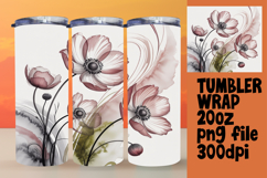 Stylish 20oz Tumbler Template , Flowers Product Image 1