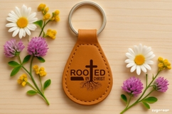 Rooted in Christ SVG Engraved | Faith SVG Product Image 1