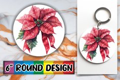 Watercolor Bow Round PNG Design for Sublimation Product Image 1