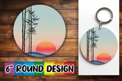 Colorful Retro Bloom Keychain &amp; Coaster Variety Product Image 1