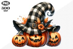 Halloween Pumpkins Sublimation - Clipart PNG Design Product Image 1