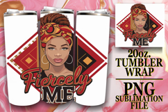 Radiant thoughts 20oz tumbler wrap, Black Woman Product Image 1