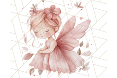 Pastel Pink Fairy Garden Clipart, Enchanted Cottagecore Png Product Image 2