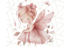 Pastel Pink Fairy Garden Clipart, Enchanted Cottagecore Png Product Image 2