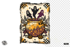 Distressed Vintage Halloween Design Clipart Product Image 1
