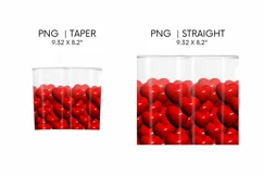 Heart Tumbler Sublimation | Valentines Day | Skinny Product Image 3
