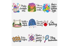 Summer Bucket List PNG Bundle | Summer Stickers Clipart Product Image 2