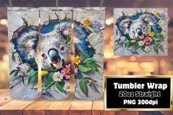 Tumbler Wrap: 3D Animals &amp; Spring Flowers Design Product Image 1