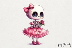 Valentines day skeletons Clipart PNG Product Image 1