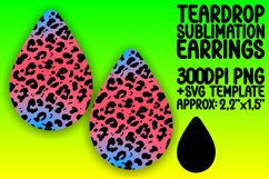 Vibrant Glitter Leopard Teardrop Earring Patterns Product Image 1