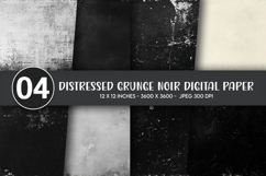 Distressed Grunge Noir Digital Paper Product Image 1