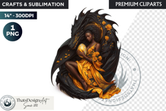 Fantasy Dragon witch clipart, enchantress, dragon egg queen Product Image 1