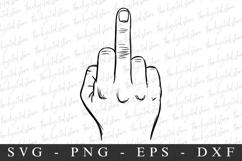 Middle Finger| SVG Cut files | Cricut Product Image 1