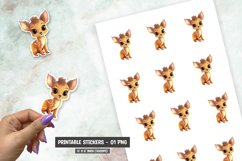 Cartoon deer sticker, Cute deer sticker png Product Image 1